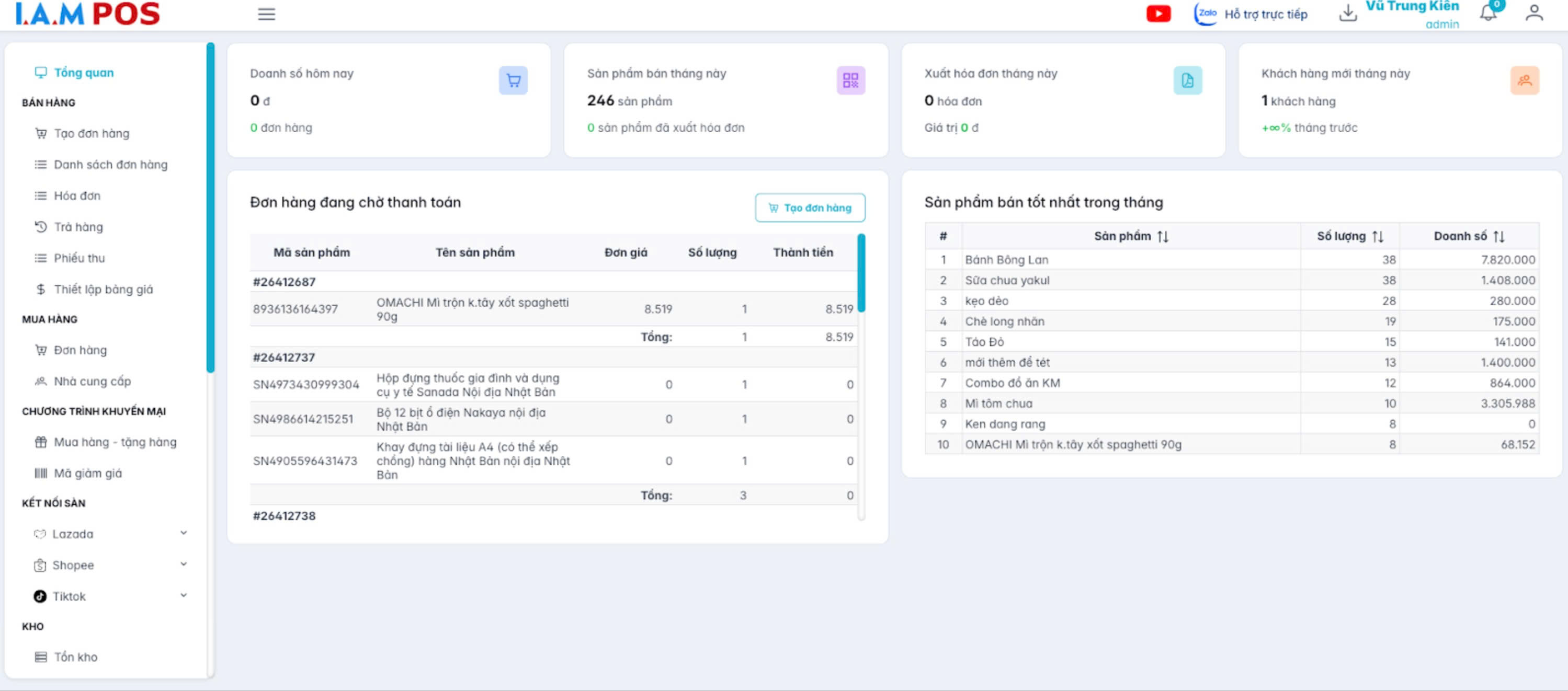 Màn hình trang chủ