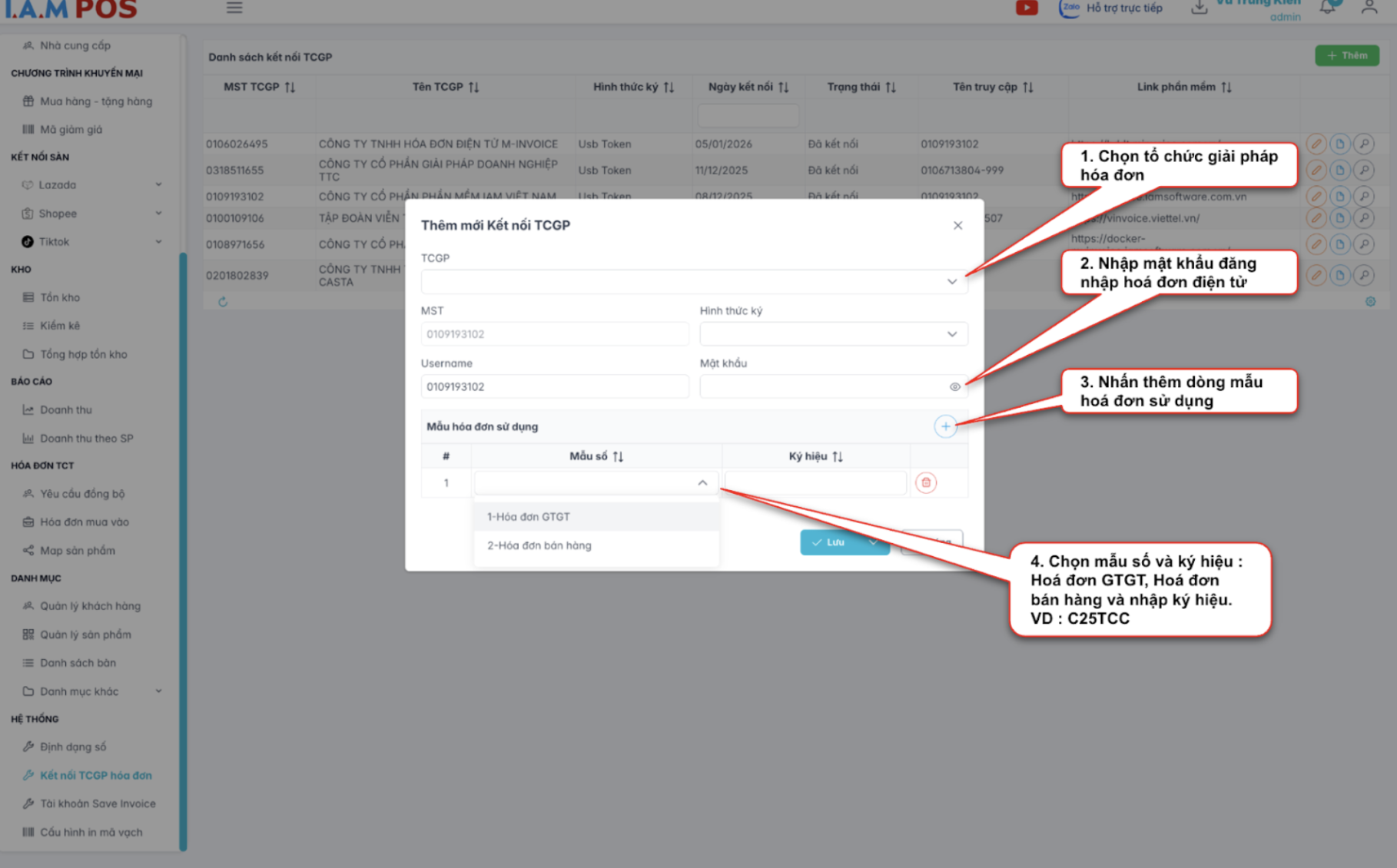 Màn hình kết nối tổ chức giải pháp