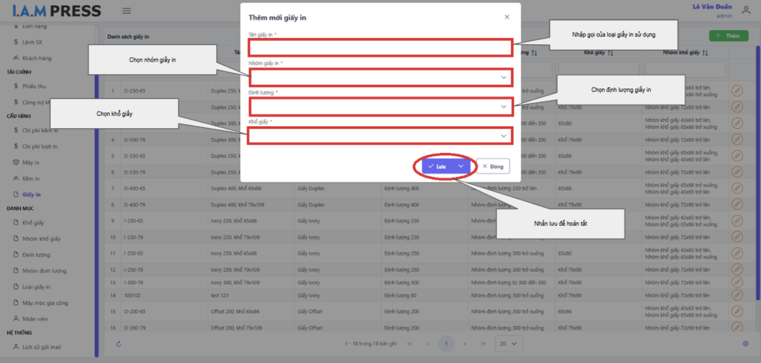 Thêm mới giấy in