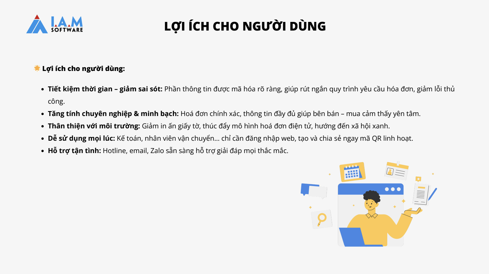 Lợi ích cho người dùng