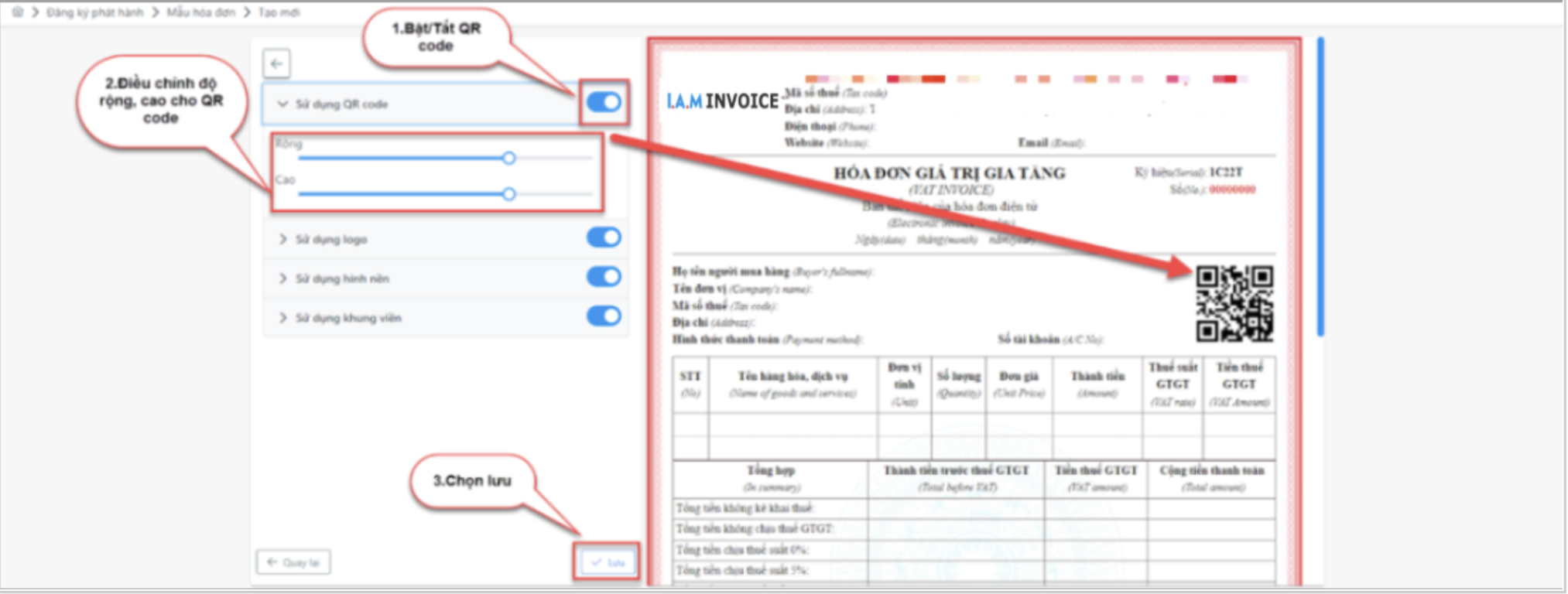 Màn hình thêm mới hoá đơn