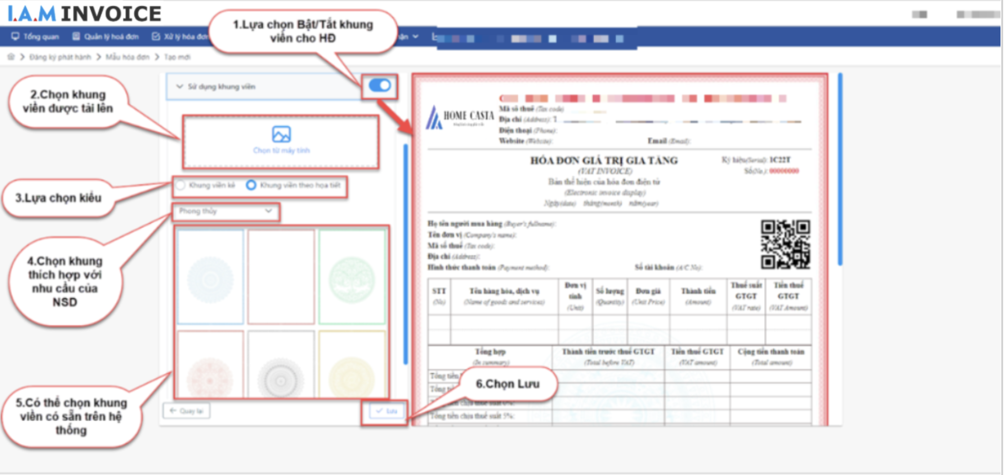 Màn hình thêm mới hoá đơn