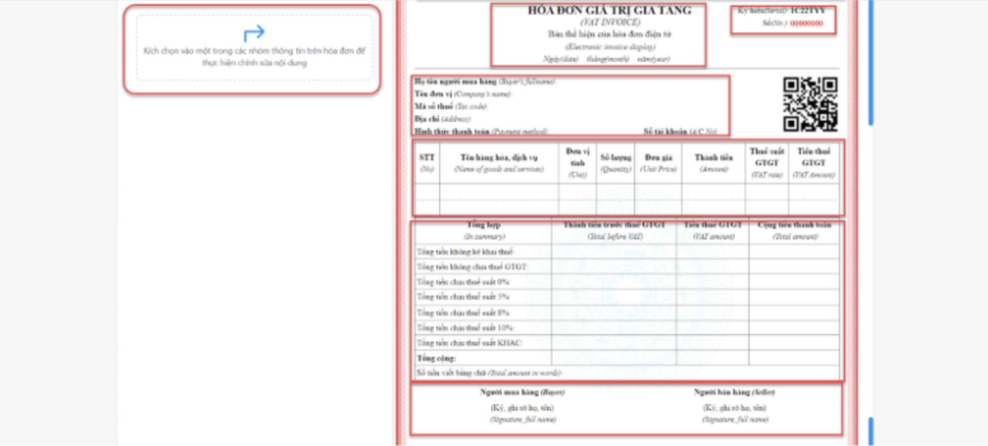 Màn hình thêm mới hoá đơn
