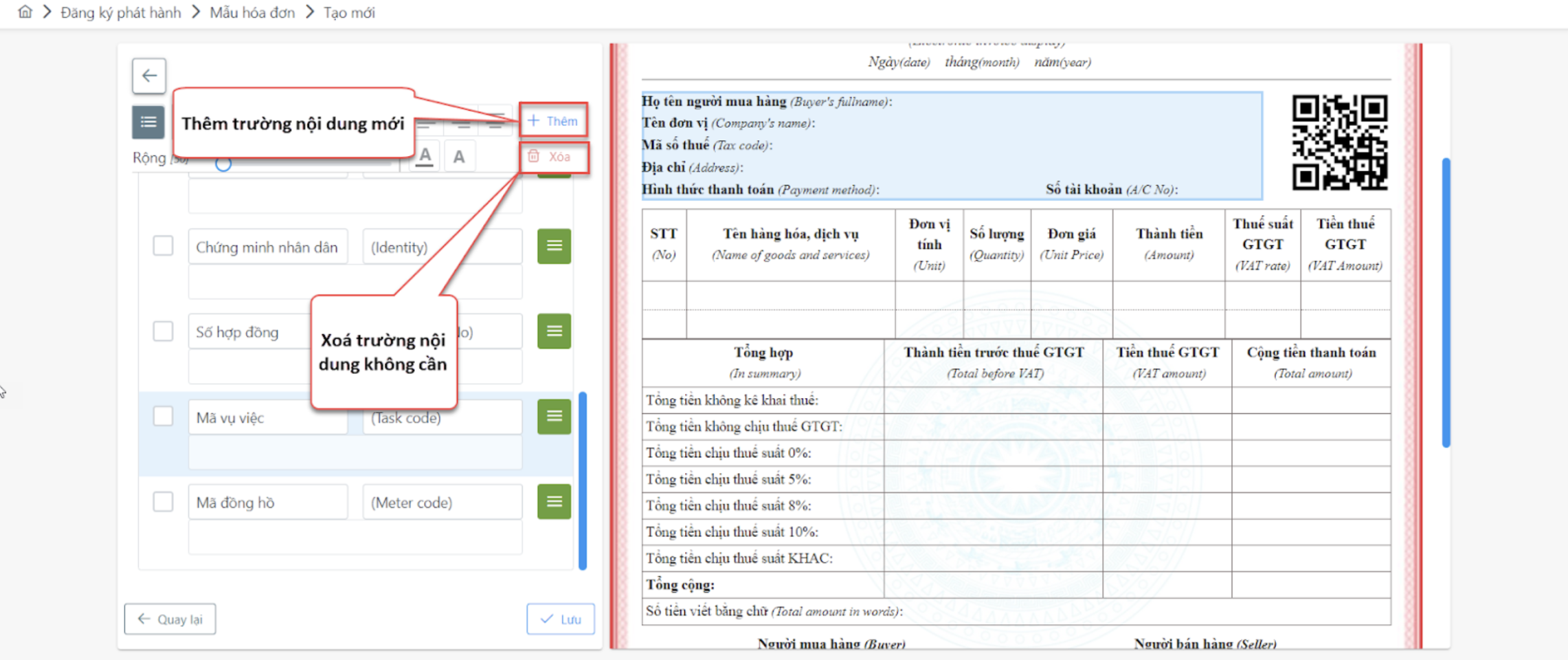 Màn hình cập nhật hoá đơn