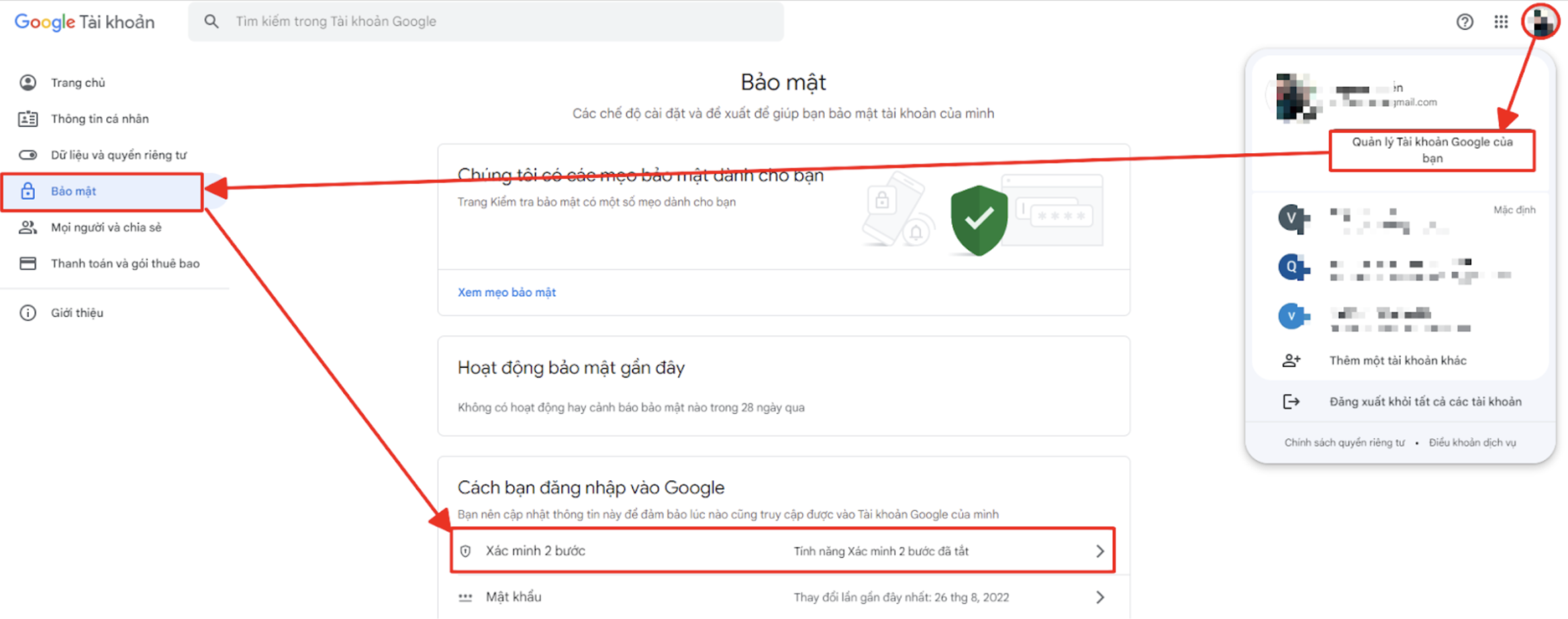 Màn hình kích hoạt 2 bước